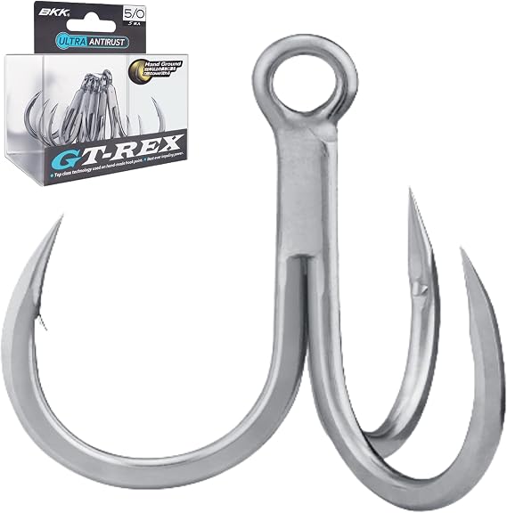 BKK GT-REX Treble Hook | 7X | Saltwater Ultra-Antirust Coating | Hand Ground | Popping & Stick Baits