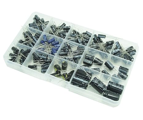 Capacitors 13 Values Total 200 PCS 0.47uF to 1000uF Electrolytic Capacitors Assortment Kit