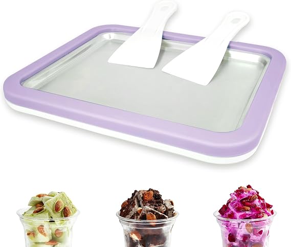 Rolled Ice Cream Maker Instant Ice Cream Maker, Lavender