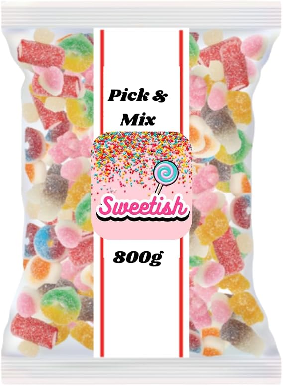 Sweet Pick & Mix Sweets 800g Share Bag | Jelly & Gummy Sweet Shop Selection | Bulk Party Sweets By Sweetish