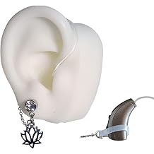 Anti-Lost Hearing Aid Earring for Deafness | Retaining Chain for Deaf Hearing Aids | Prevents Drops and Losses of Cochlear Amplifiers or Implants | Hypoallergenic (Silver)