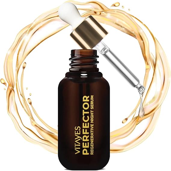 Night serum containing Vitayes Herbaglow NRG and hyaluronic acid, regenerative effect for facial care 30 ml