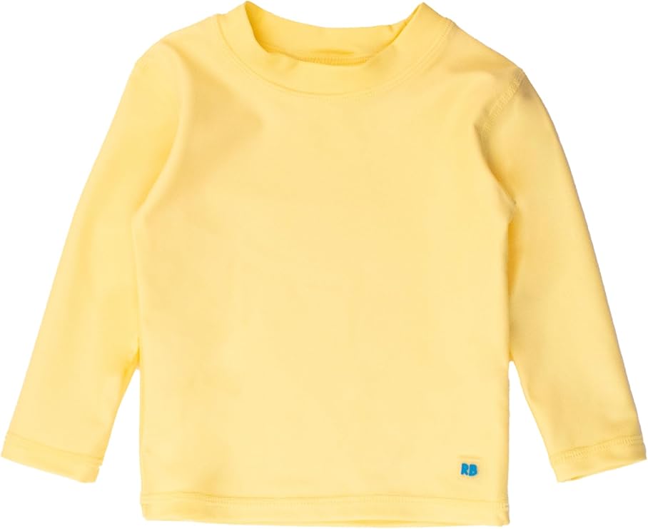 RUGGEDBUTTS Boys Rash Guard Top - Long Sleeve Swim Shirt UPF 50+