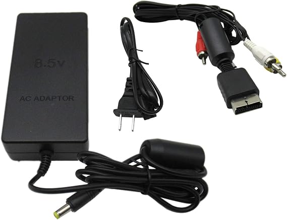 Power Supply AV Cable for Sony Playstation 2 Slim PS2 Slim Charger TV Cable Adapter
