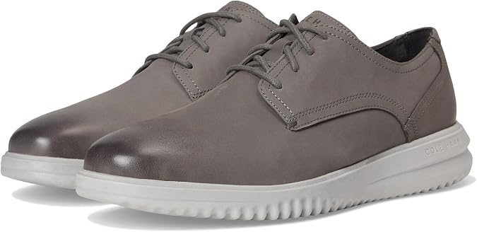 Cole Haan Men's Grand+ Plain Toe Oxford, Quiet Shade Nubuck/Microchip, 9