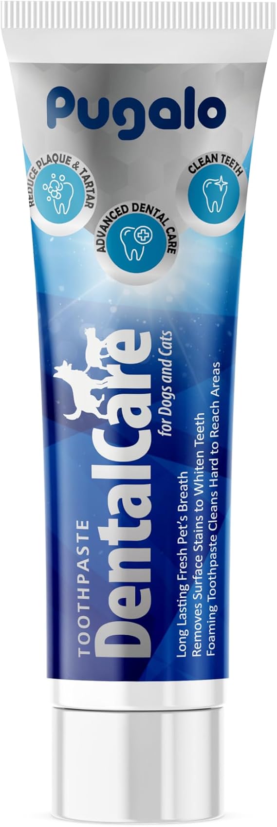 Dog & Cat Enzymatic Toothpaste, 100ml (3.4 fl oz) Vanilla Flavor, Reduces Plaque & Tartar, Safe for Daily Pet Dental Care