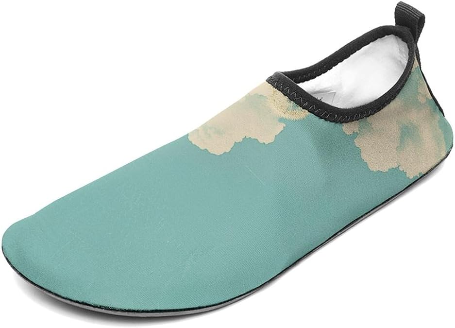 Water Shoes for Women Men Clouds and Dandelions Water Sports Shoes Slip-on Breathable Lightweight Athletic Aqua Sock 11/12men