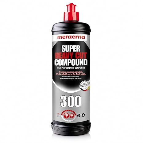 Menzerna Super Heavy Compound 300 Improved Formula 32oz Automotive Polishing Compound Gray