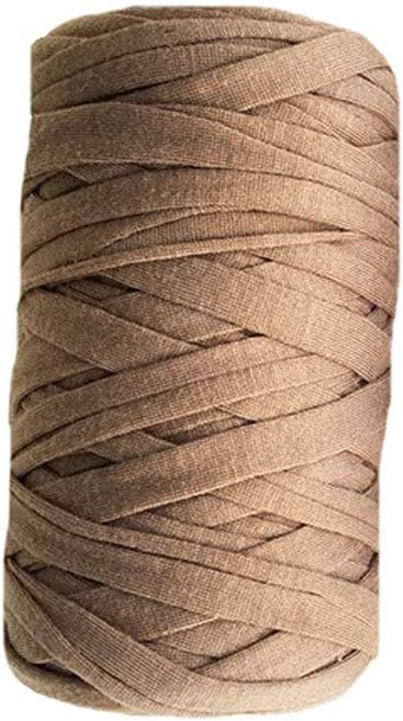 Brown Cotton T-Shirt Yarn Spaghetti Yarn Crochet Bag Yarn Backpack Yarn Macaroni Yarn Carpet Yarn Rug Yarn Bulky Yarn Thick Yarn Bag 200g