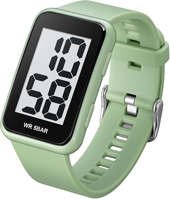 Extra Large Number Black Watches for Men Waterproof Mens Digital Watches for Men Watches for Elderly Women | 大きな数字の腕時計、防水デジタル腕時計、男性用ビッグフェイススクエアウォッチ、高齢者向けの読みやすい、高齢者へのギフト。