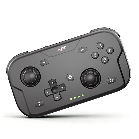 XPT Portable Mini Controller for Switch 2/1, PC, iOS, Android,Steam Deck | 5.0 Wireless Bluetooth,Wired Gamepad, Liftable Joystick, 1000Hz Polling Rate,Turbo, 6-Axis Gyro, HD Vibration,Wake-Up(Black)