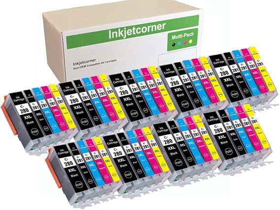 Compatible Ink Cartridges for PGI-280XXL CLI-281XXL, 45-Pack