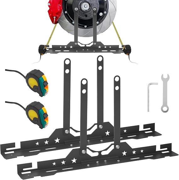 Loyala Wheel Alignment Tool 2 PCS Toe Alignment Tool Plates with 2 Measuring Tapes Camber Alignment Tool for Automotive Truck SUVs RV Tire Repair Home Use Automotive Tools