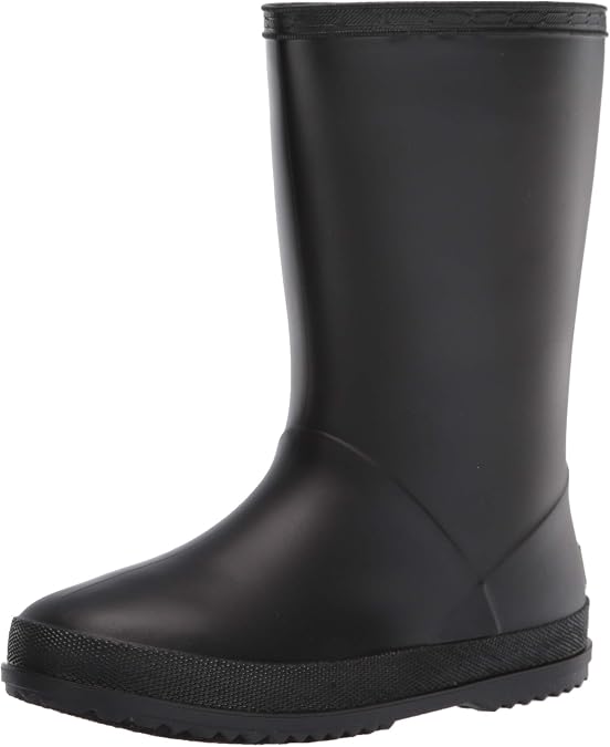 Western Chief Kids Waterproof PVC Rain Boot, Black, 6 toddler