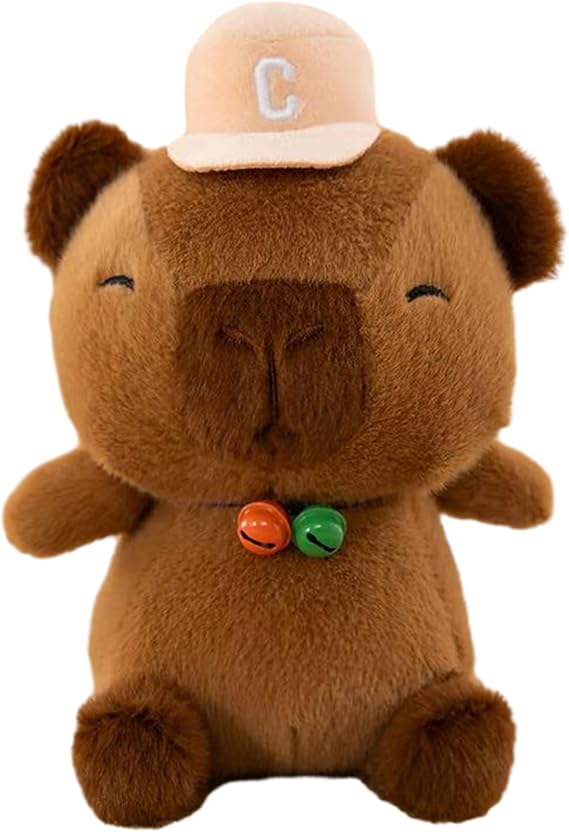 GOOC 9 Inch Soft Capybara with Removable Alligator Bag Stuffed Animals Capybara Plush Toys Fluffy Plushies Fuzzy Doll Gift for Kids and Lovers in Birthday, Valentine's Day