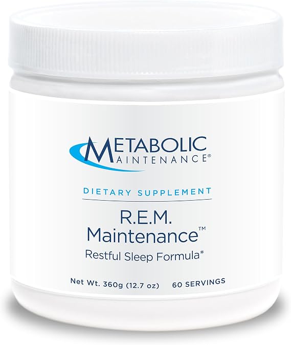 Metabolic Maintenance R.E.M. Maintenance Sleep, 11 oz | Magnesium, Glycine, Inositol and Melatonin Blend for Circadian Rhythm Support, Easy-Mix Drink Powders