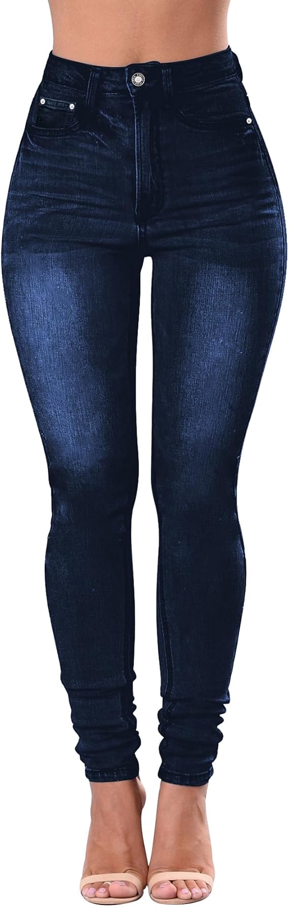 Qazel Vorrlon Women's High Waisted Ripped Skinny Jeans Stretch Denim Pants