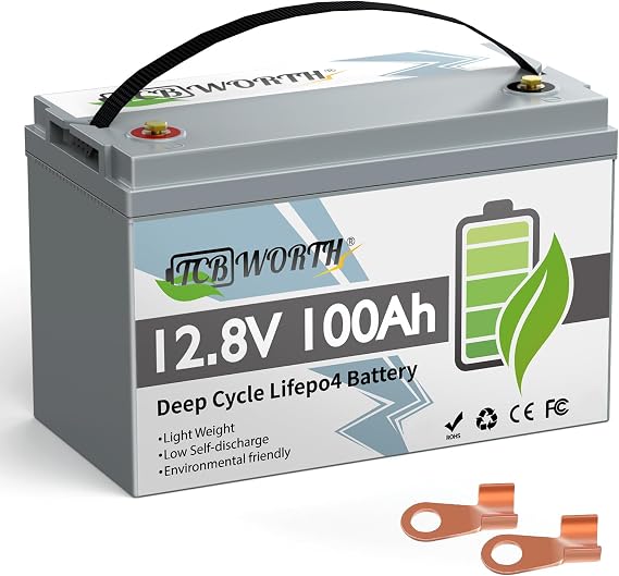 12V 100Ah LiFePO4 Lithium Battery - BCI Group 31 Compliant, 10000 Cycles, Built-in 100A BMS, Low Temperature Protection - Ideal for RV, Golf Cart, and Home Energy Storage Support Series and Parallel