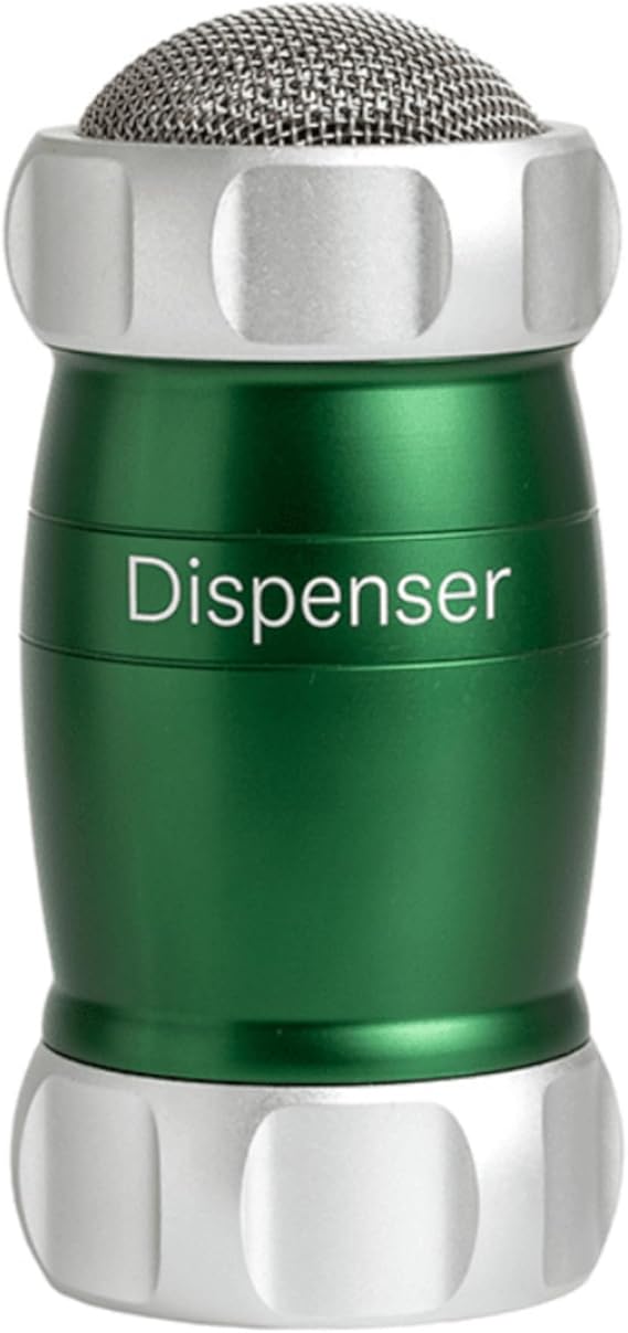 Marcato Design Line Dispenser/Shaker, Green. Made in Italy, Ideal for Dusting Pasta, Cookies & Desserts with Flour, Powdered Sugar, Cocoa or Spices, Evenly Sifts Ingredients