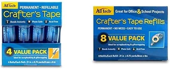 Adtech Crafters Tape 4PK & Refill