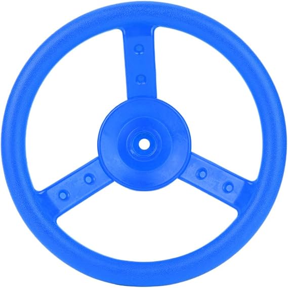 Steering Wheel Playset,Plastic Pirate Ships Wheel,Outdoor Playground Small Steering Wheel Toy Swing Set Accessories (Blue)