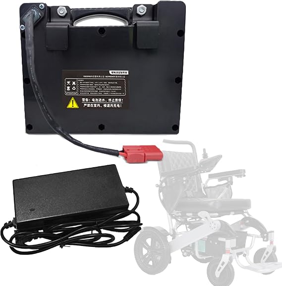 24V Electric Wheelchair Battery Pack 12Ah for Foldable Wheelchair, Lithium Rechargeable Battery with 24V 2A Charger(7S6P)