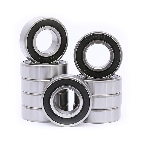 FKG 6205-2RS 25x52x15mm Deep Groove Ball Bearing Double Rubber Seal Bearings Pre-Lubricated 10 Pcs