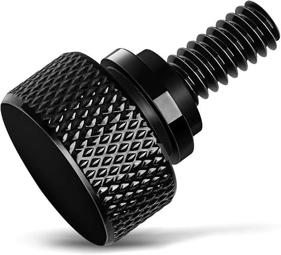 Amazicha Gloss Black 304 Stainless Steel Seat Bolt Screw Compatible with Harley Davidson 1996-2026