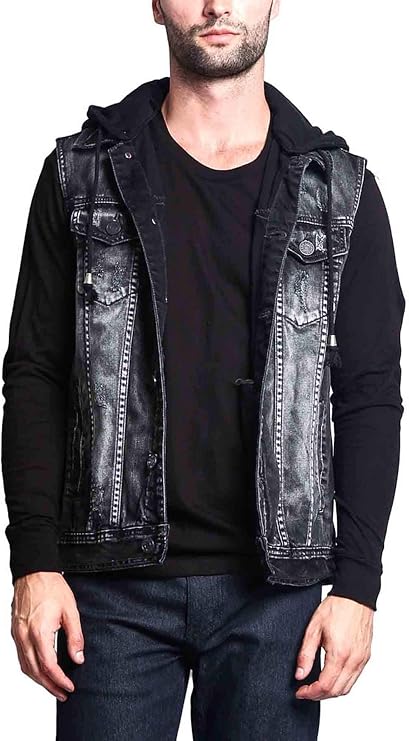 VICTORIOUS Rocker Denim Jean Vest Jacket