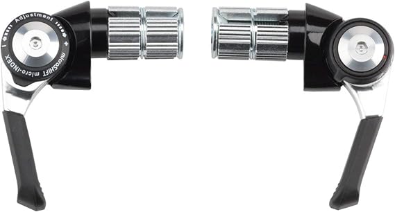 microSHIFT | Bar End Shifter Set | 8-Speed Road | Double/Triple | Shimano Compatible | Black