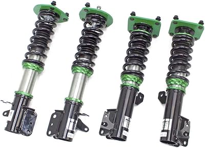 Rev9 R9-HS2-105 compatible with Mazda Protege BJ 1999-03 Hyper-Street II Coilover Kit w 32-Way Damping Force Adjustment Lowering Kit, 32 Damping Level Adjustment, Ride Height Adjustable