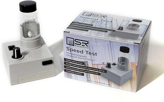 SR Aquaristik Speed Test Kit Mixer for Reef/Freshwater Tanks - Portable Magnetic Stirrer