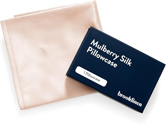 Brooklinen Silk Pillowcase Luxury Silk Anti-Frizz Comfort - King, Blush