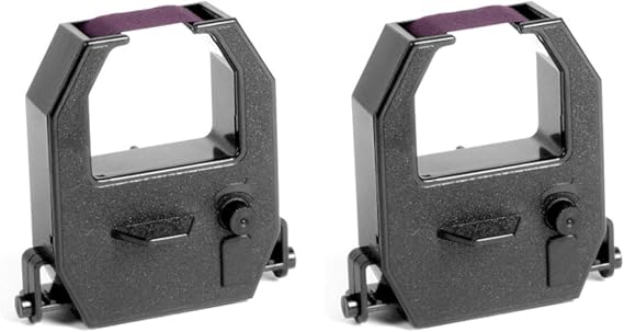 COMPUMATIC (2 Pack) Amano PIX 10/15/20/21/25/28/55/75/95/200/3000x Time Clock Ribbon - Purple Ink