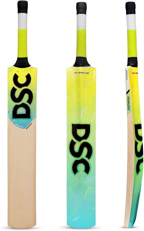 DSC Wildfire Warrior Cricket Bat for Mens and Boys (Beige, Size -Mens) | Material: Kashmir Willow | Lightweight | Free Cover | Ready to Play | for Intermediate Player | Ideal for Leather Ball
