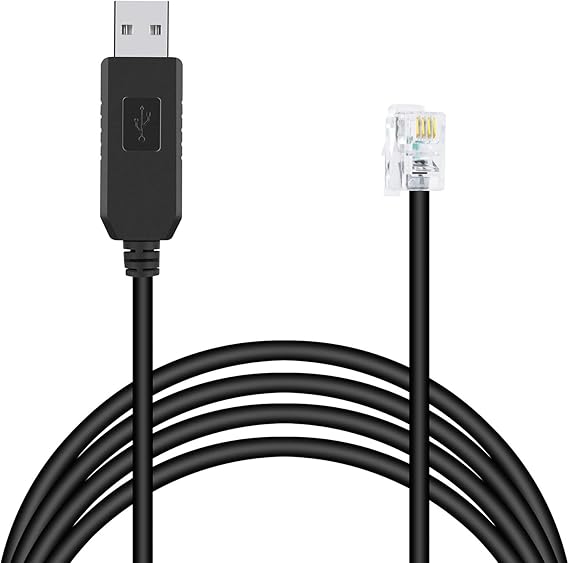 Meade 505 Telescope to PC Control Cable CP2102 RS232 RJ10 Serial Adapter Converter Connector Autostar Audiostar Cable Compatible for ETX127 ETX125 ETX-90 LXD75 LX80 LX90 (3.2 feet)
