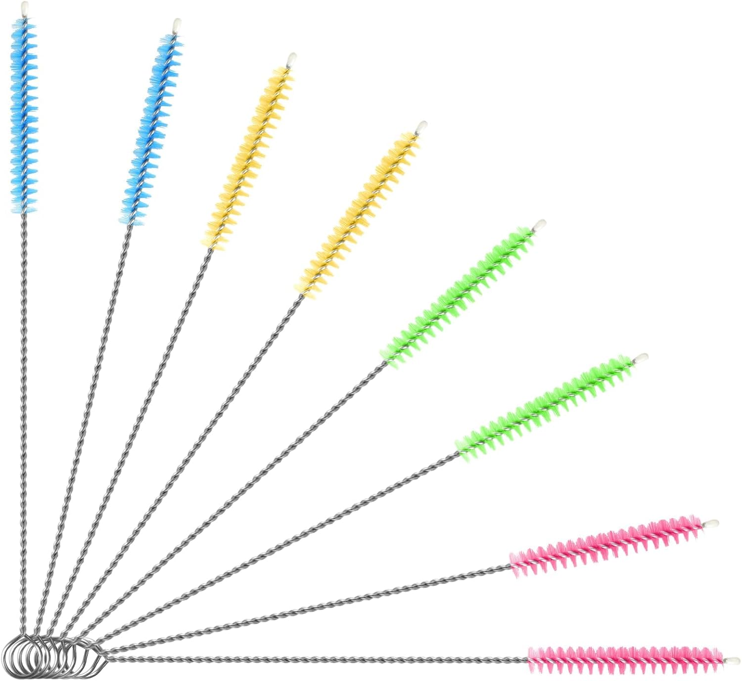 Vicloon Bottle Brush 8 Pcs Long Cleaning Set: Tube, Kettle Spout, Straw, Nylon Pipe Cleaner for Baby, Flask, Straws
