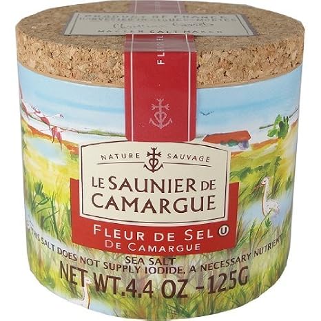 Fleur de Sel de Camargue French sea salt 125 g 4.4 oz, Three by Le Saunier De Camargue