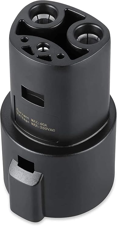 Inteset J1772 to Tesla Charging Adapter 60 Amp / 250V AC - Compatible with All SAE J1772 Charger and Charger Extension Cables. US Based Business & Support