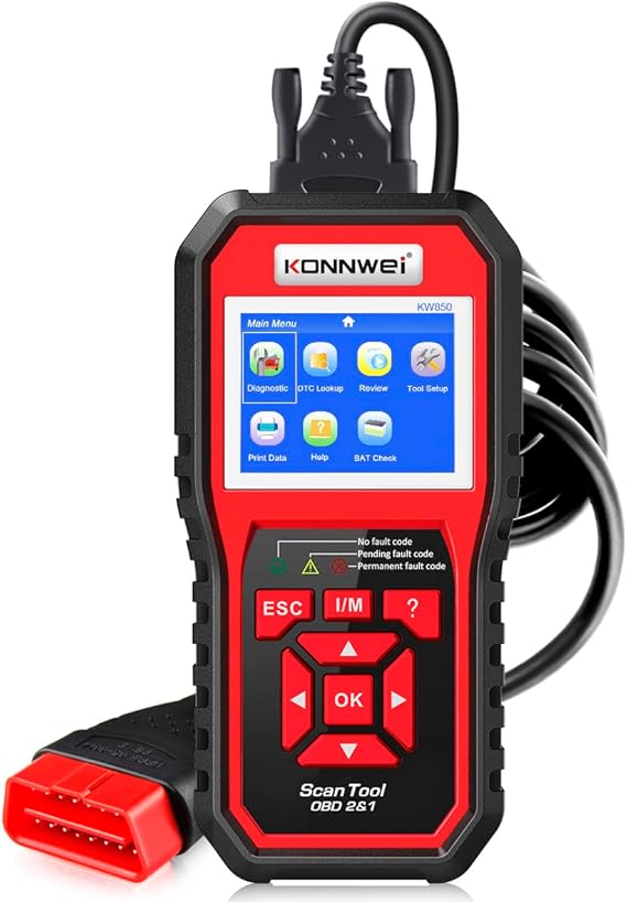 KONNWEI KW850 Professional OBD2 Scanner Auto Code Reader Diagnostic Check Engine Light Scan Tool for OBD II Cars After 1996(Original)