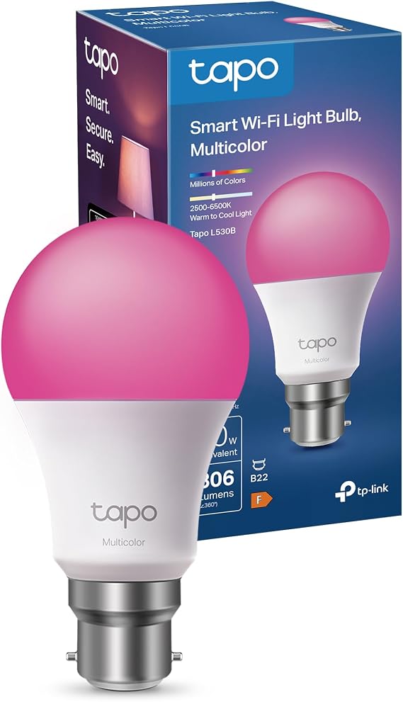 Tapo L530BA B22 Smart Bulb Multicolour Dimmable LED Light Bulb