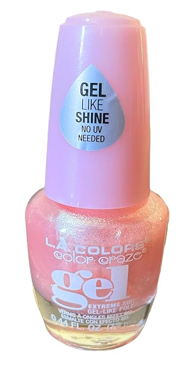 L.A. Colors Crazy Gel Nail Enamel Pink Sugar, 0.44 Fl Oz