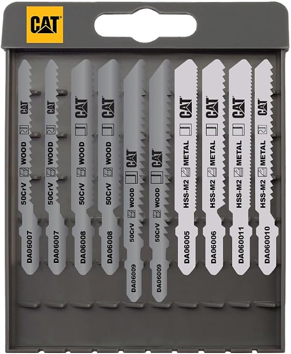 CAT DA06901 Profesyonel Metal/Ahşap Hassas/Kaba Kesim Dekupaj Testere Ucu 10 Parça