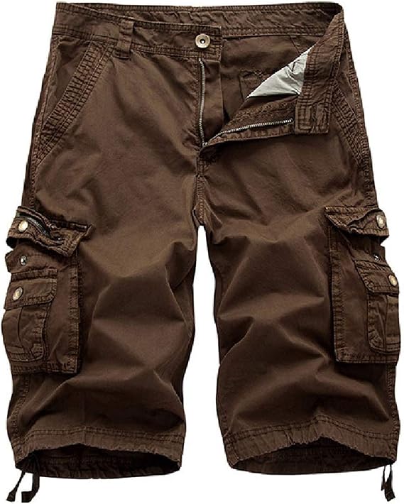 Litteking Men's Camo Cargo Shorts Casual Cotton Twill Camouflage Shorts with Multi-Pockets Outdoor Wear Pnats