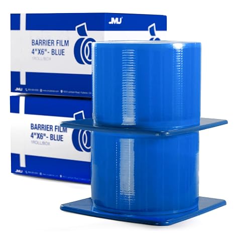 JMU Blue Barrier Film 2 Rolls, Dental Barrier Tape 4" x 6"