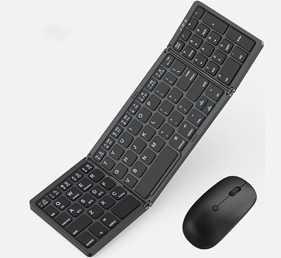 Foldable Keyboard and Mouse for HP OmniBook X Flip 16 inch 2-in-1 Laptop Next Gen AI PC,Bluetooth5.1 x 3,Suitable for Business and Travel