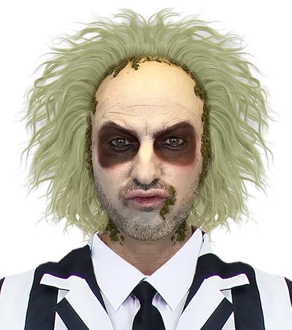 Green Wigs for Scary Halloween - Black & White Suit Wigs SL040