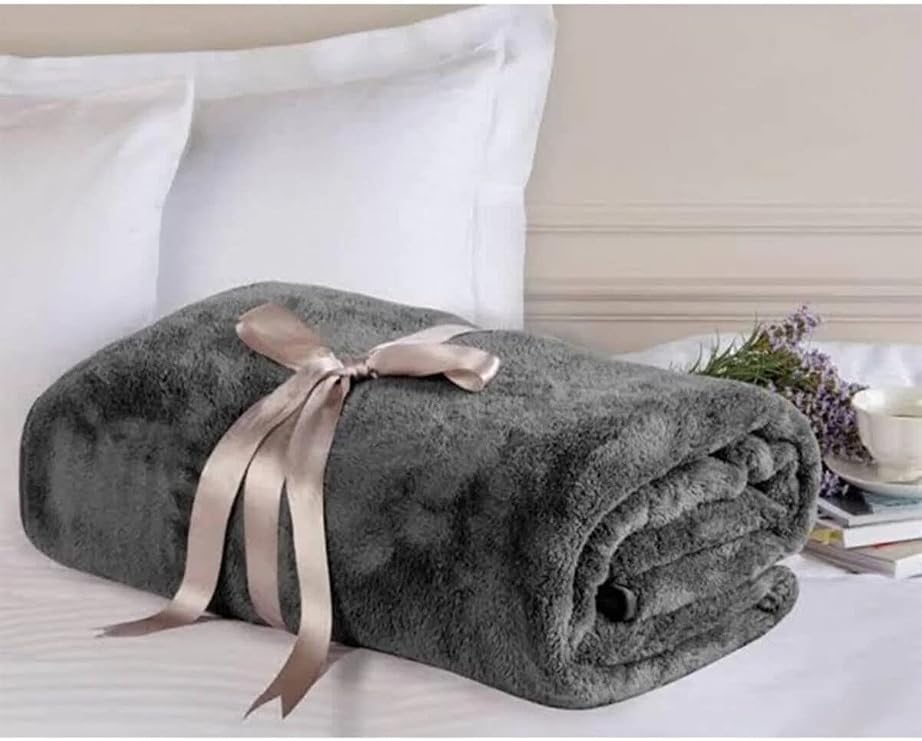 Mulberry Wellsoft Battaniye Antrasit Televizyon Battaniyesi Peluş Polar Battaniye Tek Kişilik 170 * 230