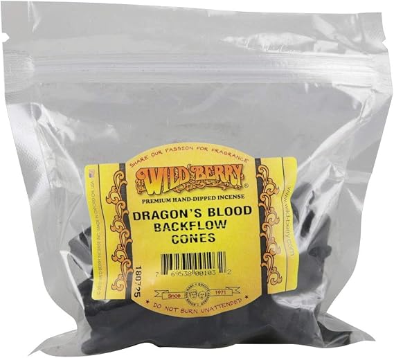 25pc - Wild Berry Back Flow Cone Incense - Dragons Blood