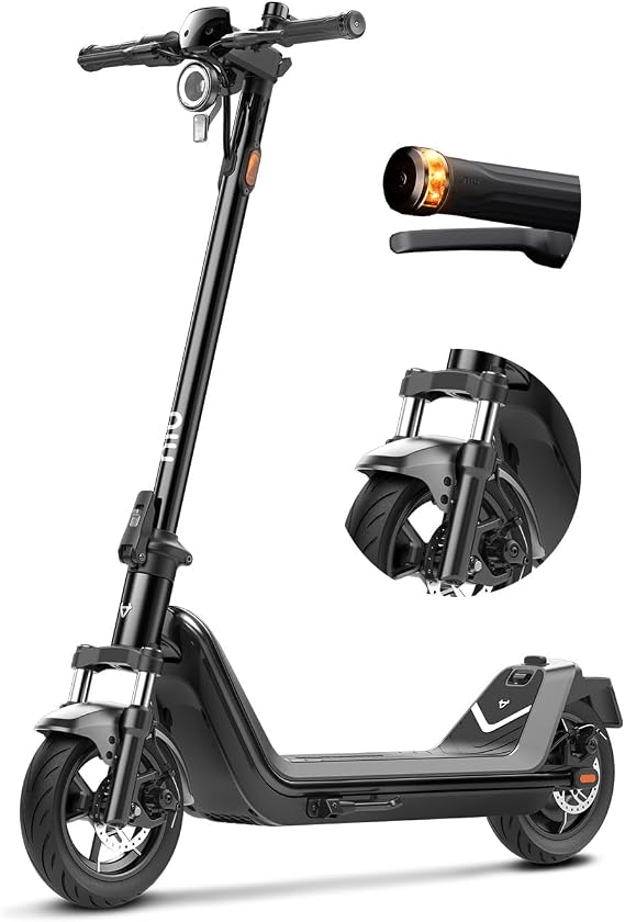 NIU 100P/100F/300P/300X Electric Scooter Adult - E Scooter with Suspension, 600-1000W Peak Power, 18-37.3 Miles Max Range, Top Speed 17.4-23.6MPH, Commuting E-Scooter